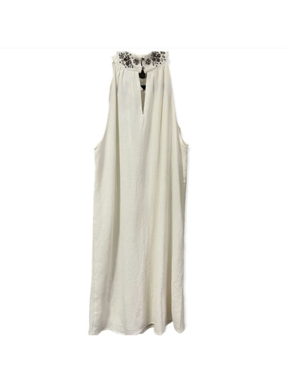 VERA MODA Snow White Taylor Halterneck Beaded Mini Dress M - Picture 2 of 7